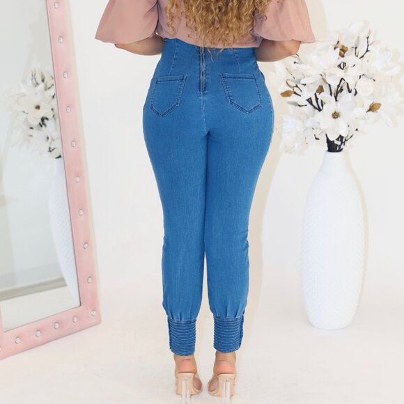 Denim Jogger Pants - Picture 3 of 4